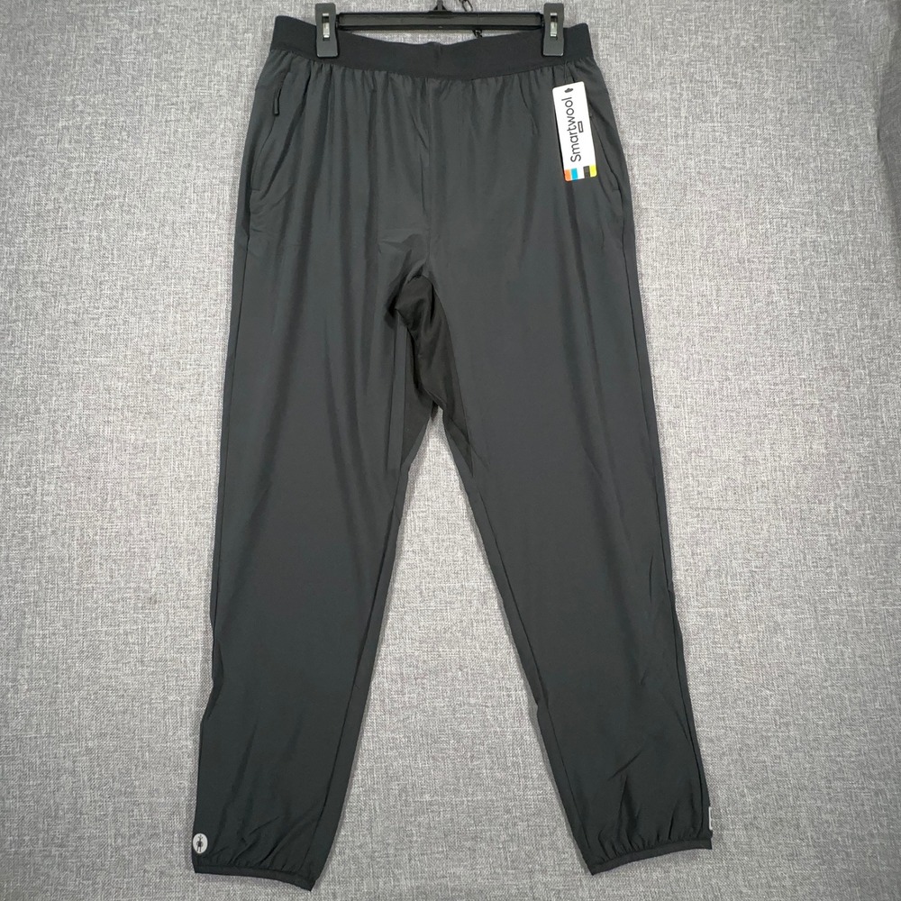Smartwool Active Tech Pant Mens M Black Merino Wool Blend Lightweight Trail NEW